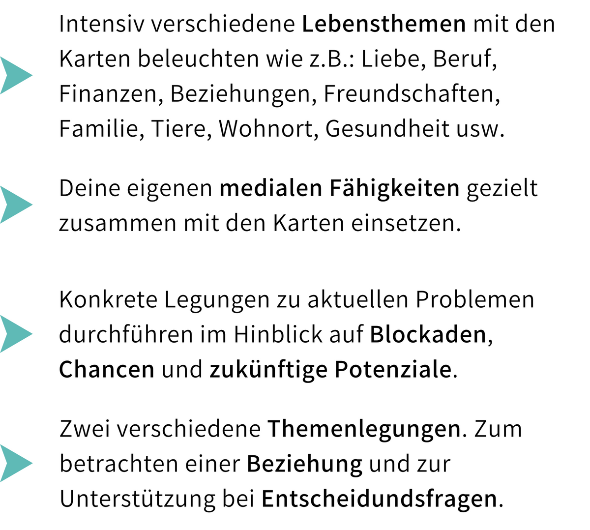 Inhalte der Kartenlege Ausbildung: verschiedene Legungen und mediale Fähigkeiten